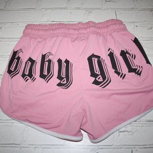 🦋 Pink Butterfly Gym Shorts – Rue21 Size Small Y2K Vibes | Stretch Waist |